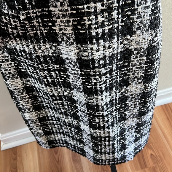 Theory Sculpt U Dress Rubber Tweed Sheath Plaid - Picture 5 of 10